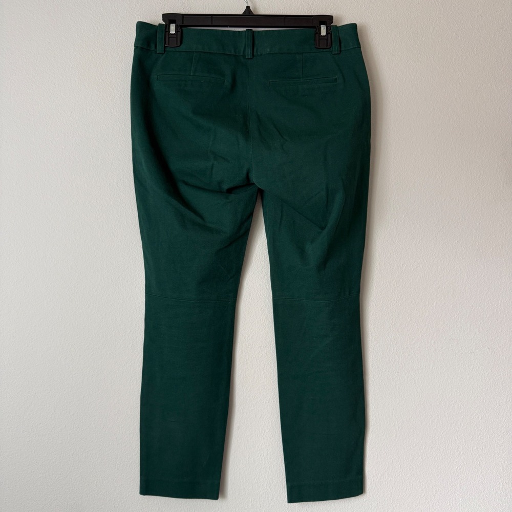 J.Crew‎ City Fit Stretch Pants Forest Green Side Zip Trousers 28637 Womens 6 - Picture 2 of 5